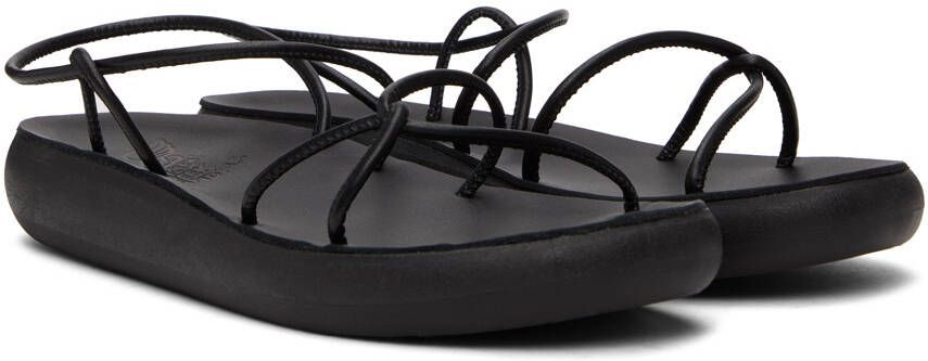 Ancient Greek Sandals Black Taxidi Comfort Sandals