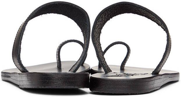 Ancient Greek Sandals Black Thalia Sandals