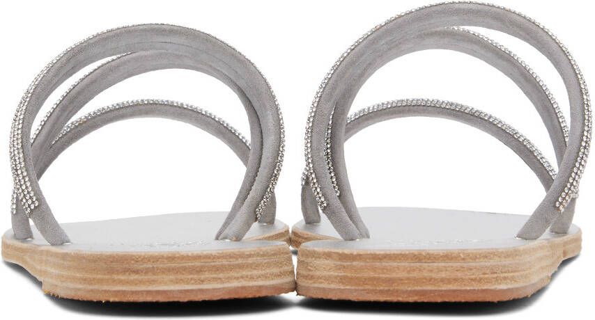 Ancient Greek Sandals Silver Polytimi Diamante Sandals