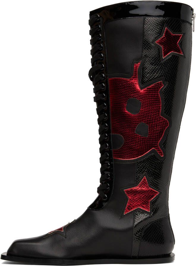 ANDREJ GRONAU SSENSE Exclusive Black Beetle Boxing Boots