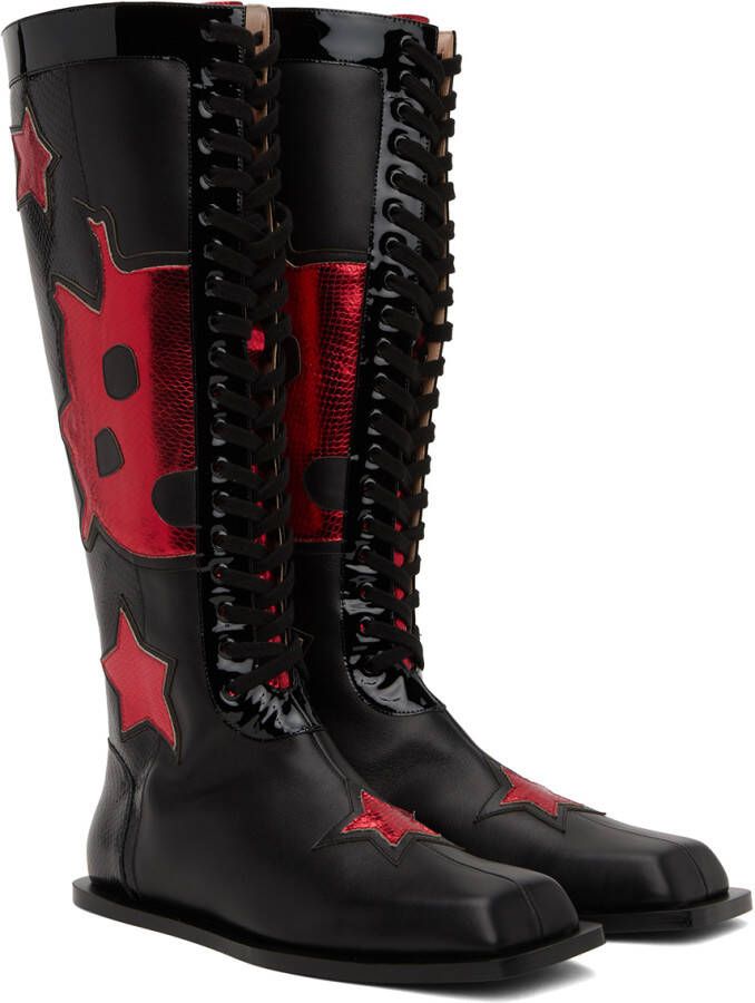 ANDREJ GRONAU SSENSE Exclusive Black Beetle Boxing Boots