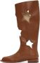 ANDREJ GRONAU SSENSE Exclusive Brown Star Cut Boots - Thumbnail 3