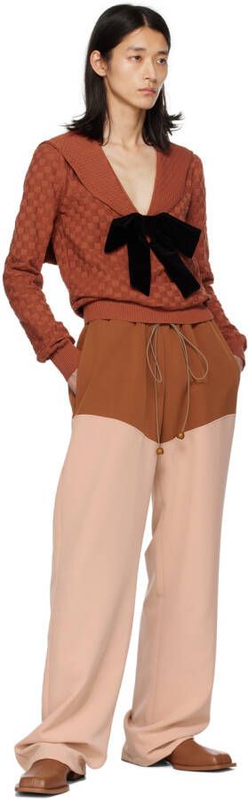 ANDREJ GRONAU SSENSE Exclusive Brown Star Cut Boots