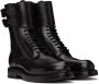 Ann Demeulemeester Black Jeroom Combat Boots - Thumbnail 4