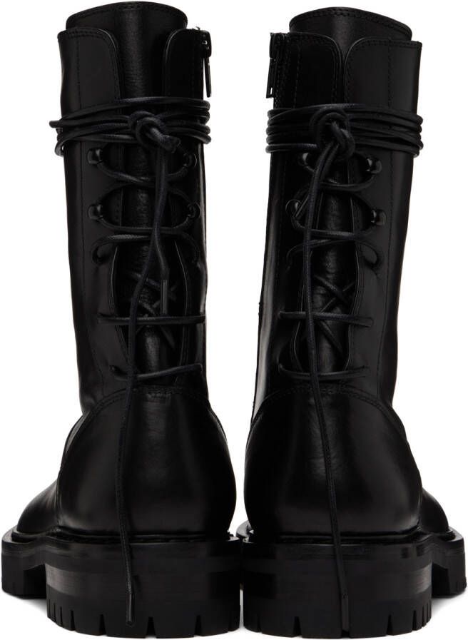 Ann Demeulemeester Black Louise Lace-Up Boots