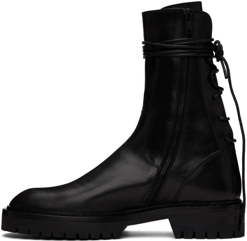 Ann Demeulemeester Black Louise Lace-Up Boots