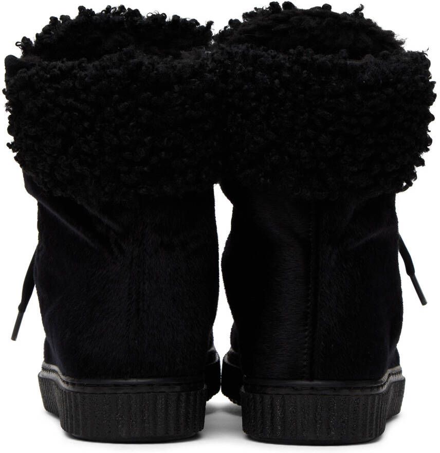 Anna Sui Black Pajar Edition Mod Boots