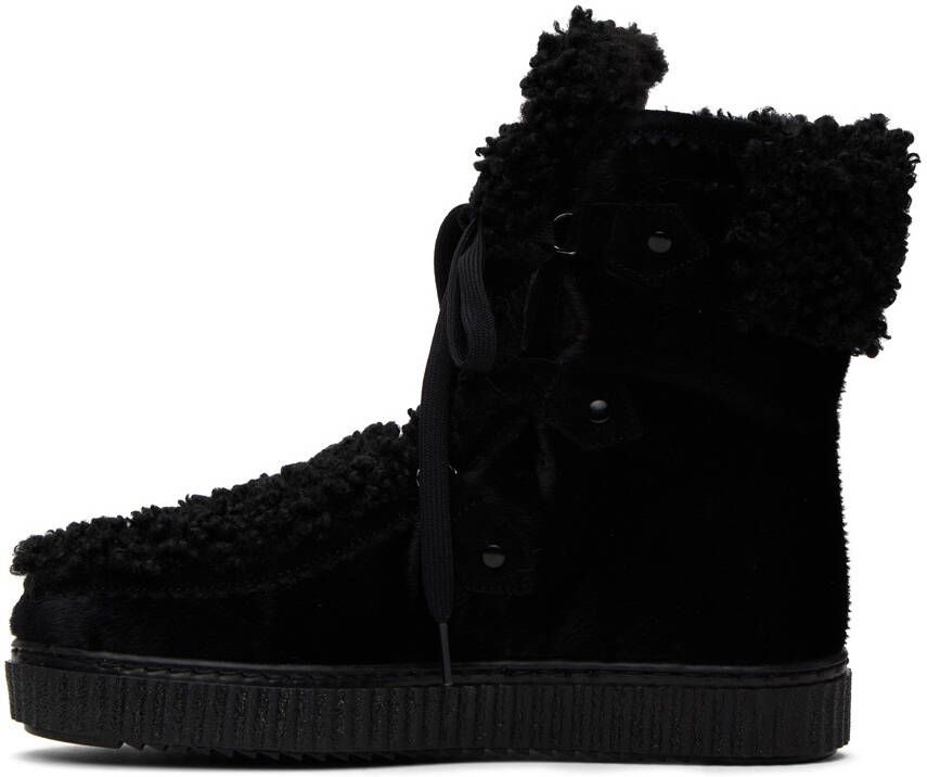 Anna Sui Black Pajar Edition Mod Boots