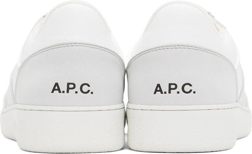 A.P.C. White & Gray Plain Sneakers