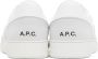 A.P.C. White & Gray Plain Sneakers - Thumbnail 2