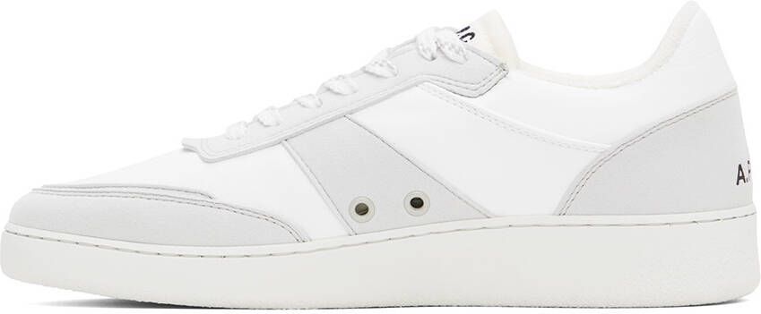 A.P.C. White & Gray Plain Sneakers