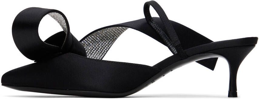 AREA Black Sergio Rossi Edition Marquise Heeled Sandals