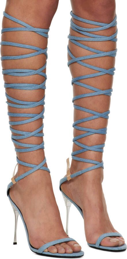AREA Blue Sergio Rossi Edition Heeled Sandals