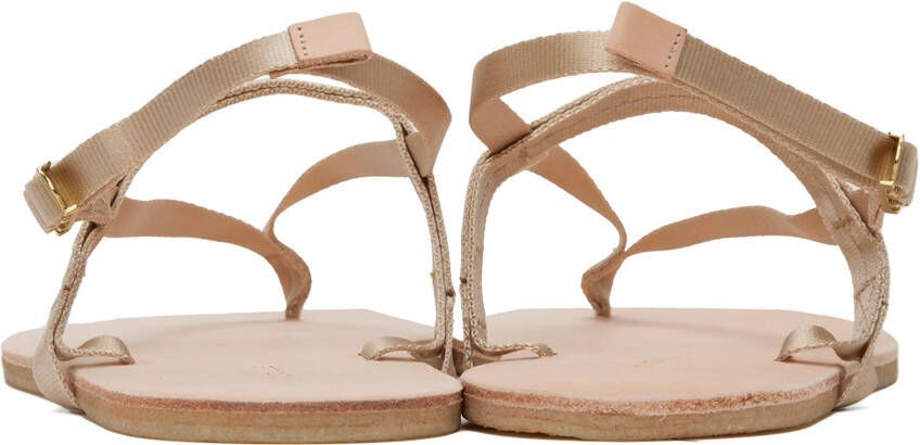 AURALEE Beige Foot The Coacher Edition Belted Sandals