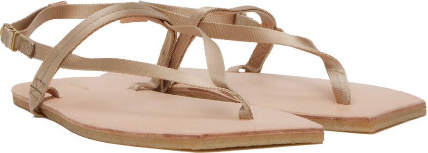 AURALEE Beige Foot The Coacher Edition Belted Sandals