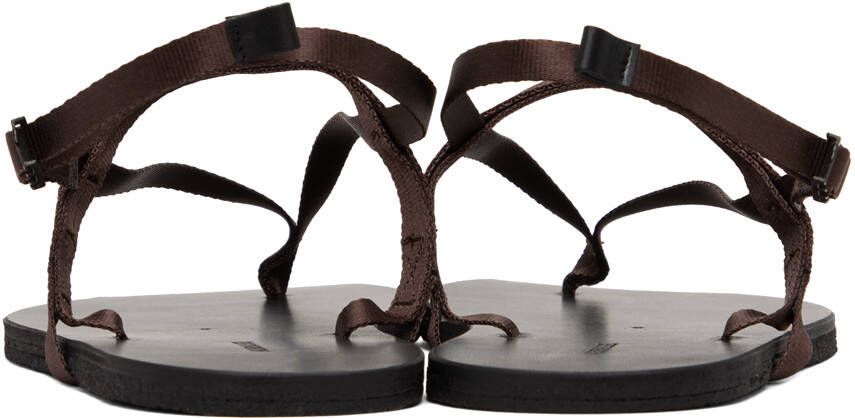 AURALEE Black Foot The Coacher Edition Belted Sandals