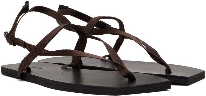 AURALEE Black Foot The Coacher Edition Belted Sandals