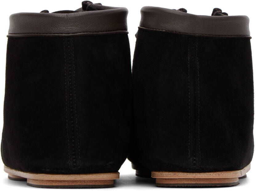 AURALEE Black Mocassin Desert Boots