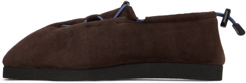 AURALEE Brown Foot The Coacher Edition Cord Sneakers