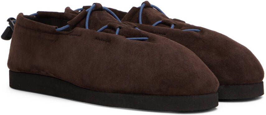 AURALEE Brown Foot The Coacher Edition Cord Sneakers