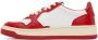 AUTRY Red & White Medalist Low Sneakers - Thumbnail 3