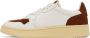 AUTRY White & Brown Medalist Low Sneakers - Thumbnail 3