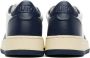 AUTRY White & Navy Medalist Low Sneakers - Thumbnail 2