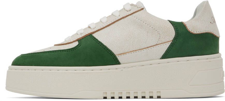 Axel Arigato Off-White & Green Orbit Sneakers