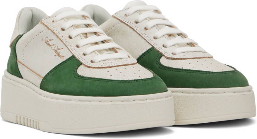 Axel Arigato Off-White & Green Orbit Sneakers