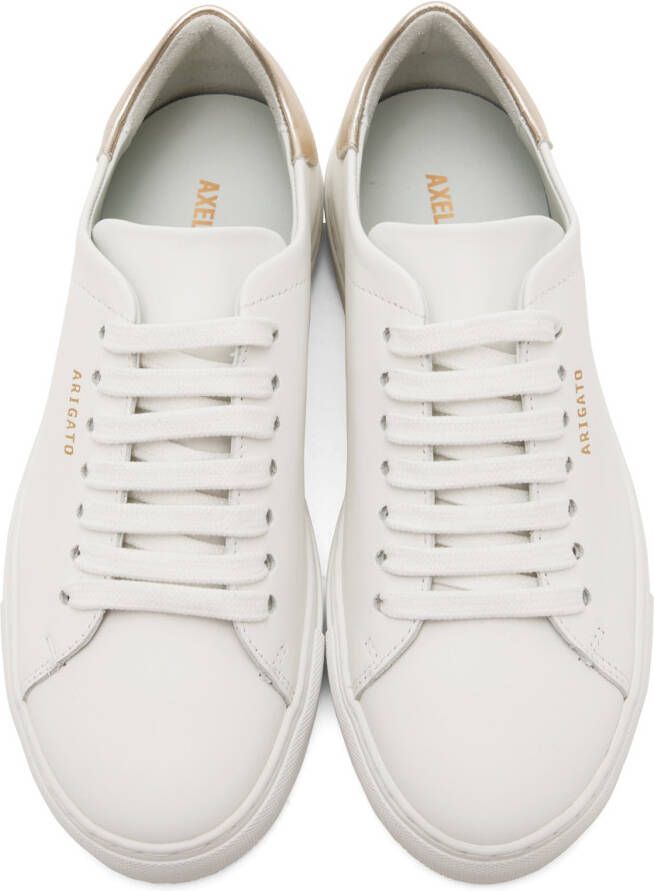 Axel Arigato White & Gold Clean 90 Contrast Sneakers