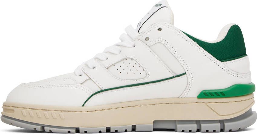 Axel Arigato White & Green Area Lo Sneakers