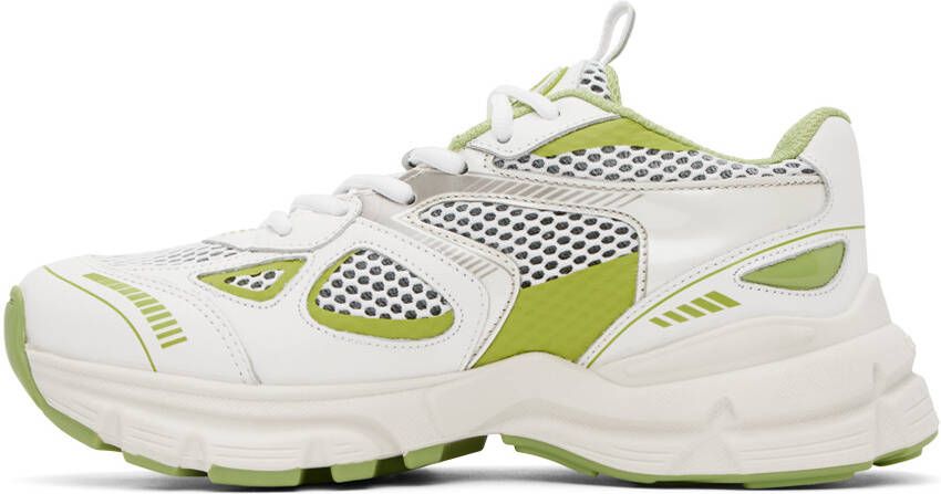 Axel Arigato White & Green Marathon Runner Sneakers