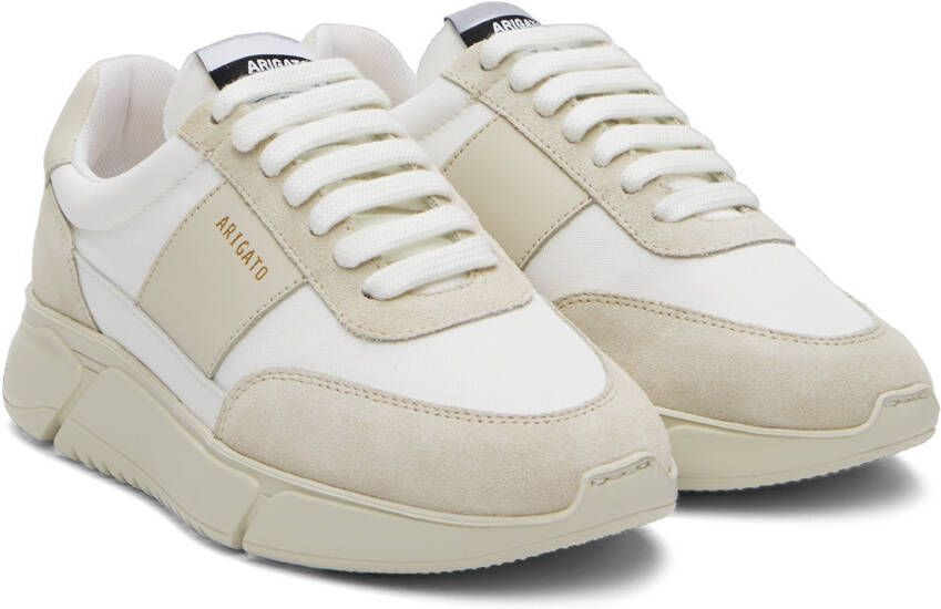 Axel Arigato White & Taupe Genesis Vintage Runner Sneakers