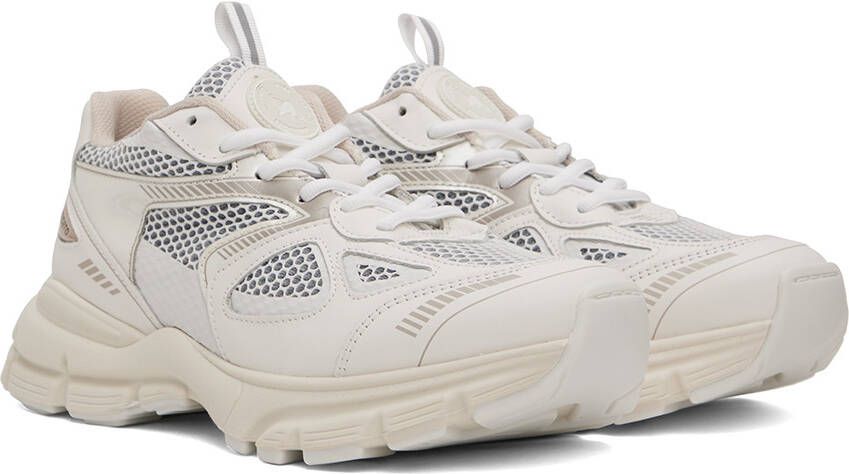 Axel Arigato White & Taupe Marathon Runner Sneakers