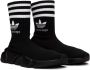 Balenciaga Black adidas Originals Edition Speed Sneakers - Thumbnail 4