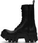 Balenciaga Black Bulldozer Lace-Up Boots - Thumbnail 3