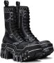 Balenciaga Black Bulldozer Lace-Up Boots - Thumbnail 4