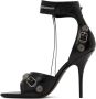 Balenciaga Black Cagole Heeled Sandals - Thumbnail 3