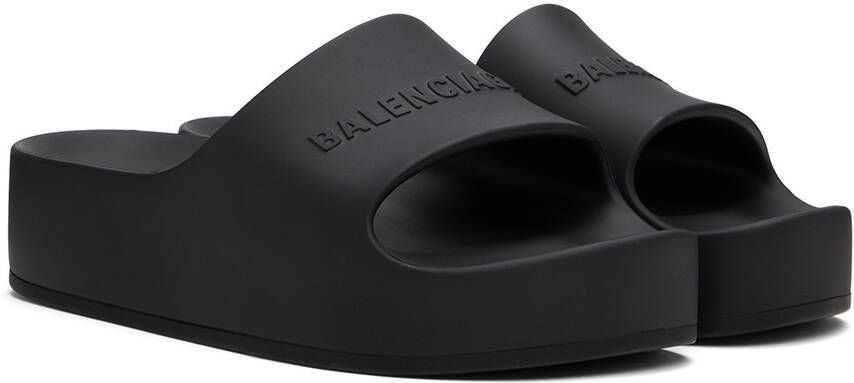 Balenciaga Black Chunky Slide Sandals