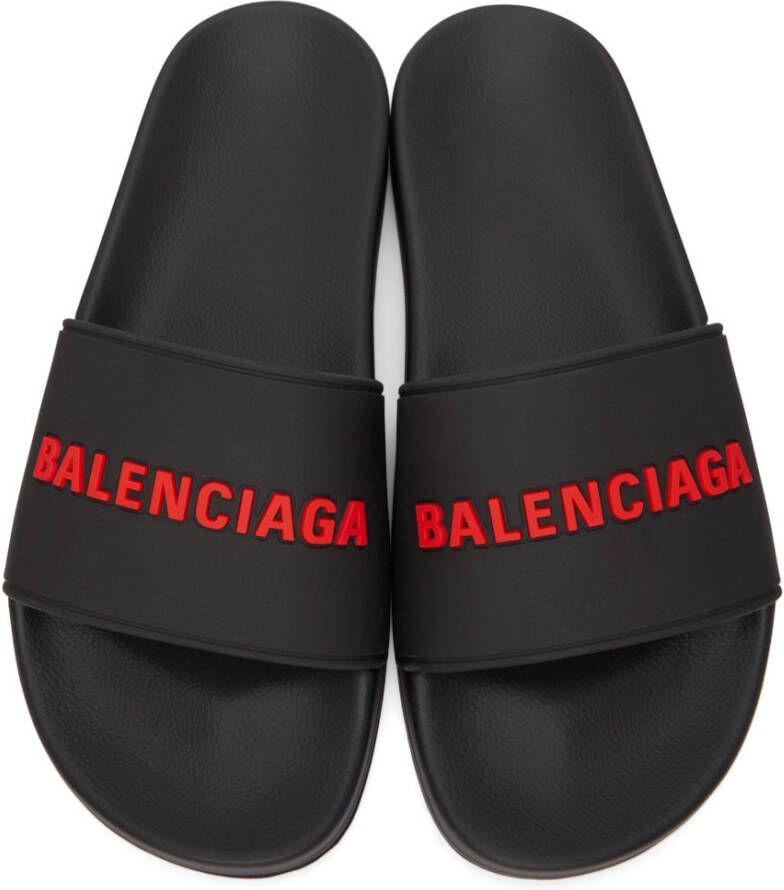 Balenciaga Black Pool Slides