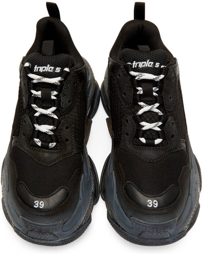 Balenciaga Black Triple S Clear Sole Sneakers