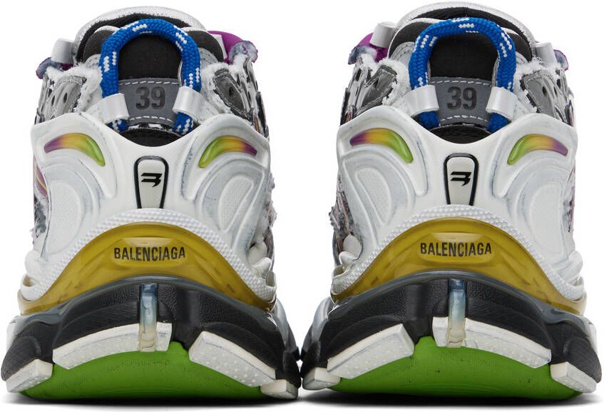 Balenciaga Gray & Multicolor Runner Sneakers