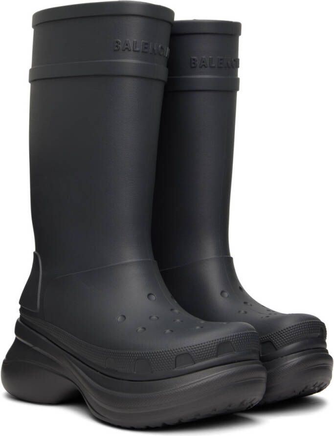 Balenciaga Gray Crocs Edition Boots
