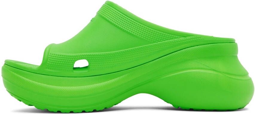 Balenciaga Green Crocs Edition Slides