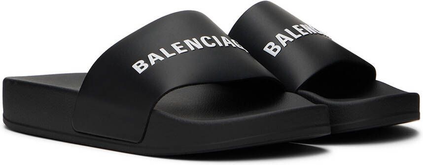 Balenciaga Kids Black Pool Slides