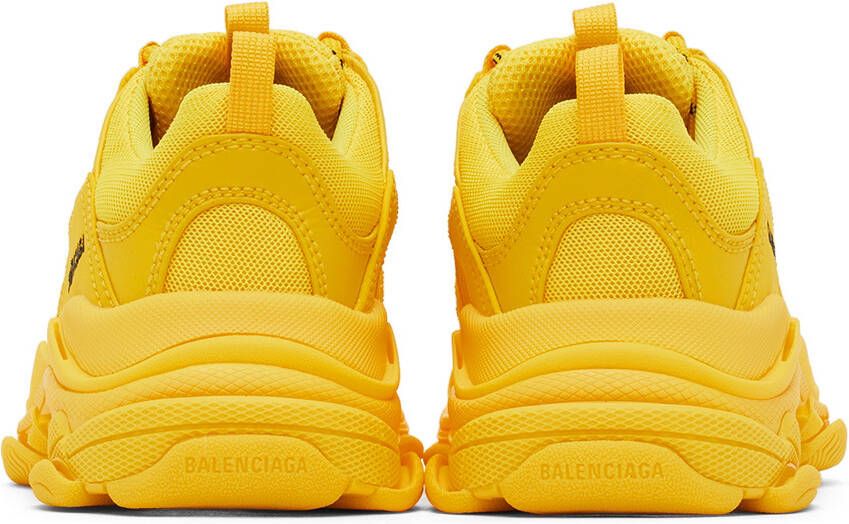 Balenciaga Kids Yellow Triple S Sneakers