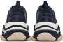 Balenciaga Navy Triple S Low Top Sneakers - Thumbnail 2