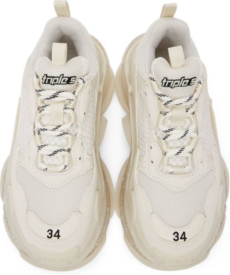 Balenciaga Off-White Clear Sole Triple S Sneakers