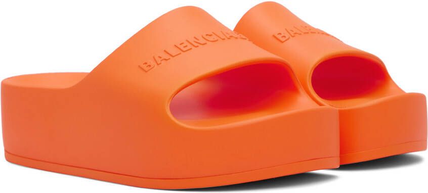 Balenciaga Orange Chunky Slides