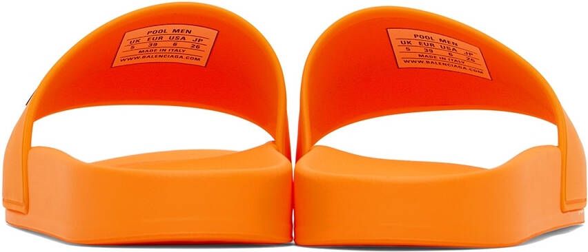 Balenciaga Orange Pool Slides